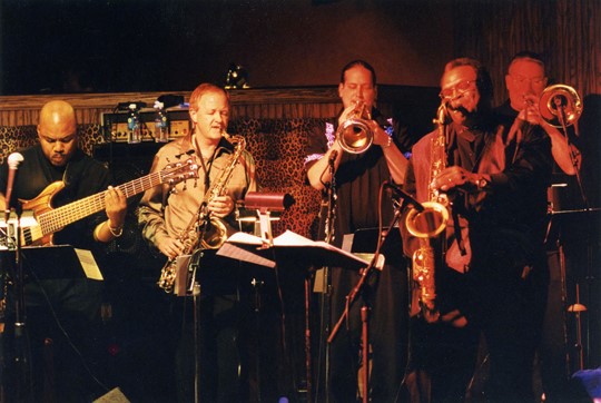 Berks Horns performing with Greg Karukas, their first gig